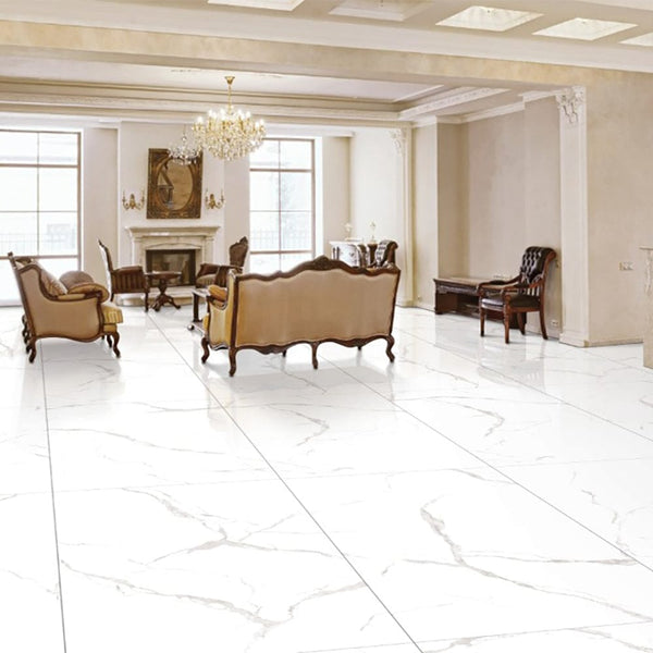 Statuario Brilliant White Matte Porcelain Tiles for Floors & Wall - The ...